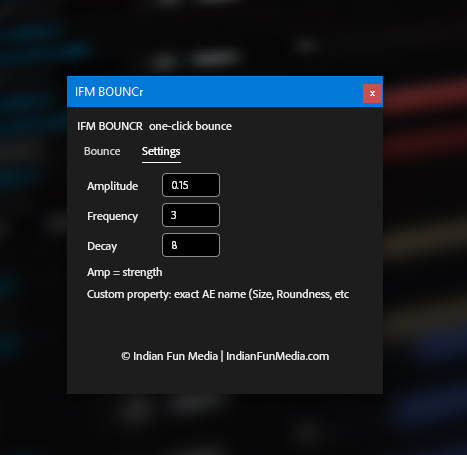 IFM BOUNCr – One-Click Bounce & Overshoot Expression Tool for After Effects - Image 2